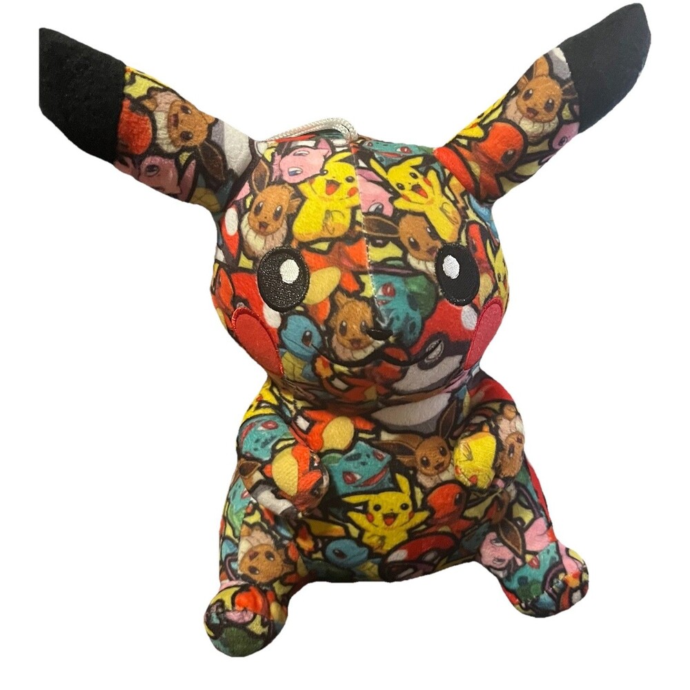 POKEMON CENTER 8" PIKACHU LIMITED EDITION GRAFFITI ART PLUSH HANGING CUP